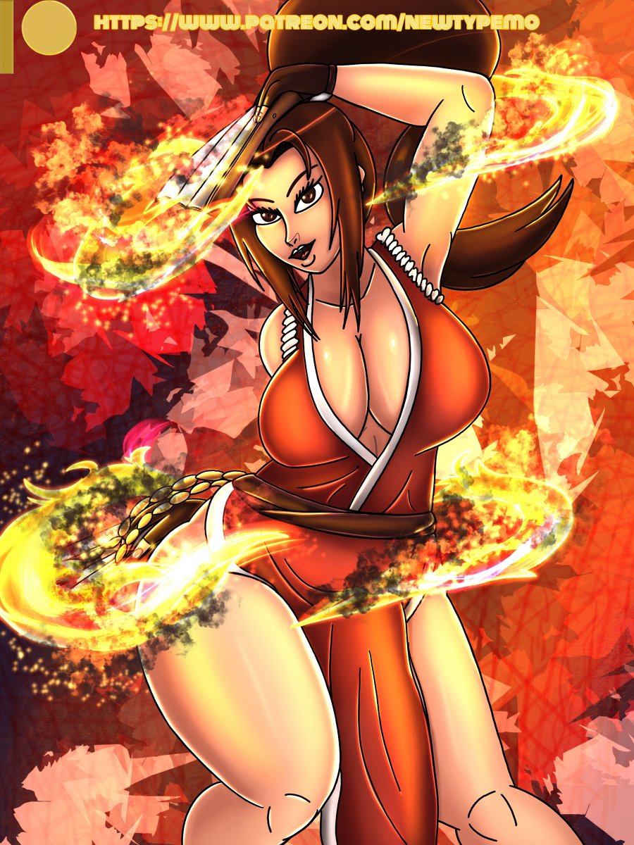 Newtytemp's tweet photo. Mai on Fire #digital #curvy #Busty #Newtypemo #fanart #mai_shiranui #King_of_fighters https://t.co/hdktvCuddd https://t.co/1H80eU7Id9