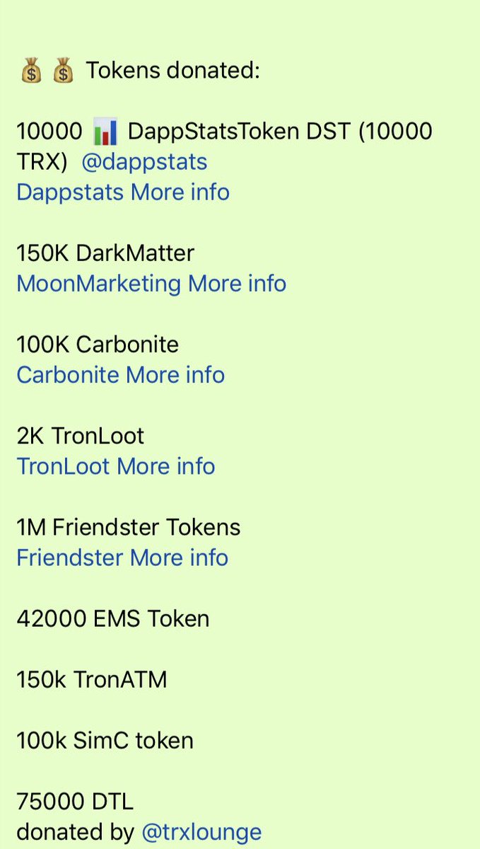 Don’t forget to check out the Spooky Halloween Event!  🎃 Trick or treat 🍫 🍩 

Prizes include 10,000 DST
Nole legends seeds
Aftermath island
TronLoot
CryptoBytes starter packs

Join now and grab some 🎃🍩🍫

DappStats.io/HalloweenEvent