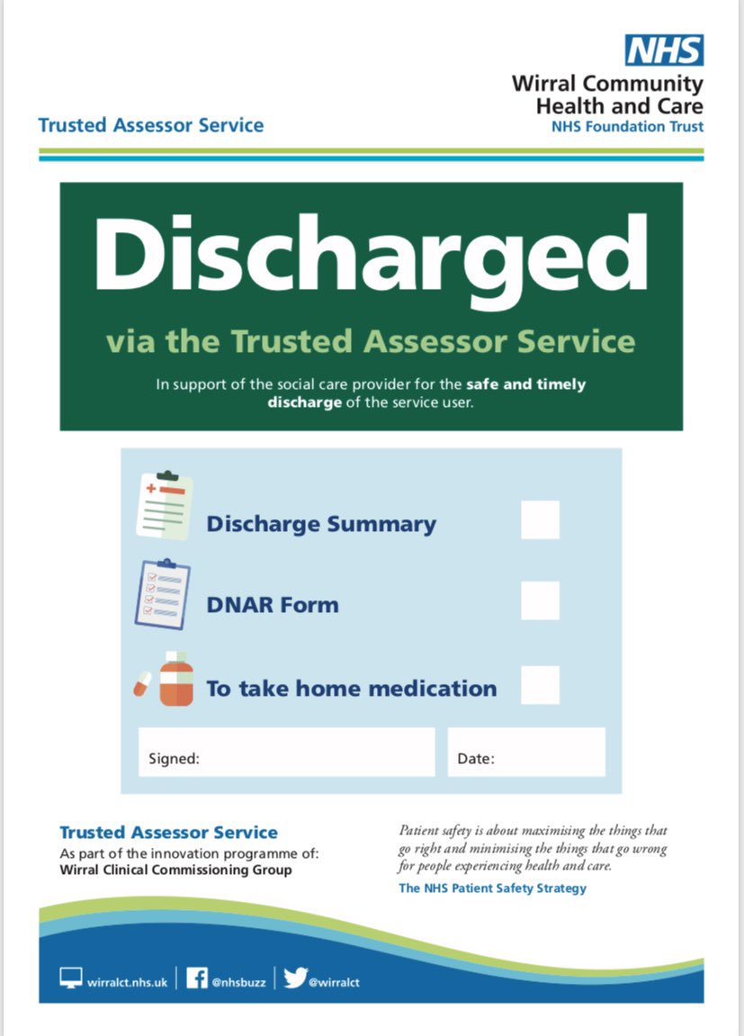 #PatientSafetyStrategy “Patient safety is about maximising the things that go right and minimising the things that go wrong for people experiencing healthcare.” Trusted Assessor Service’s commitment in continously promoting patient safety. @NHSEngland @wirralct @wuthnhs