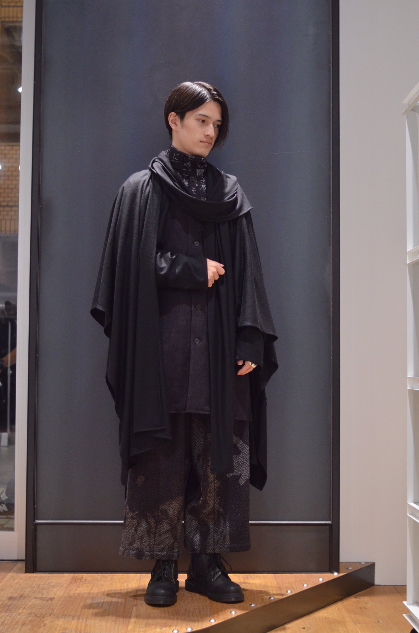 ヨウジヤマモト 14aw 天竺ストールマントコート