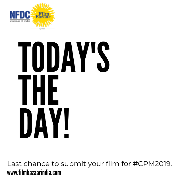 filmbazaarindia's tweet photo. The closer you get to the #deadline, the more #productive you become. Does this apply to you? Well, then! #CPM2019 entries close today. Submit your project now at https://t.co/zYbZkYQeiC
@nfdcindia @FilmBazaarGoa #FilmBazaar2019 #Indie #Films #Filmmakers #Cinema #Entertainment https://t.co/amiRIZu8Rf