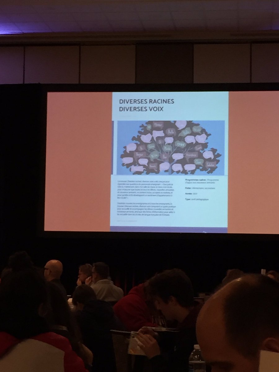 #congresacelf Merci Cindy Vachon CECCE #cindyv0278 d’avoir présenté la ressources Diverses racines, diverses voix, pour appuyer les élèves nouveaux arrivants dans nos écoles de langue française. edusource.blob.core.windows.net/edusource-uplo…