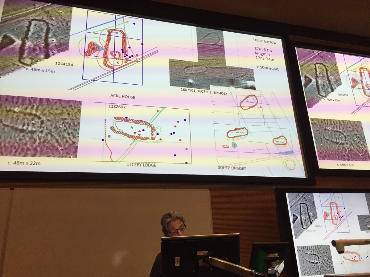 EMHERFonline's tweet photo. Denise Drury from @HeritageLincs just gave a fascinating update on the Lincolnshire Long Barrow Assessment. Groups of previously unknown Neolithic barrows identifies in โflat sitesโ across the county... #NewFrameworks #EMHERF19 https://t.co/X5XGRYKjNu