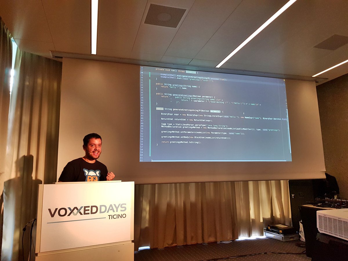 tari_manga's tweet image. "It's named JavaParser, but its potential is JavaMetaProgramming"
 - @volothamp 
I share the same enthusiasm for meta-programming!!
Checkout the video recording for mind blowing presentation and a bonus physics powerful analogy!!
#VDT19