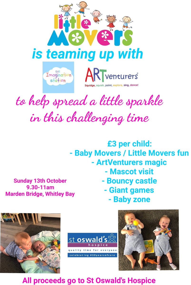 To book your space 
bookwhen.com/littlemoversno…

#charity #northtyneside #whitleybay #stoswalds