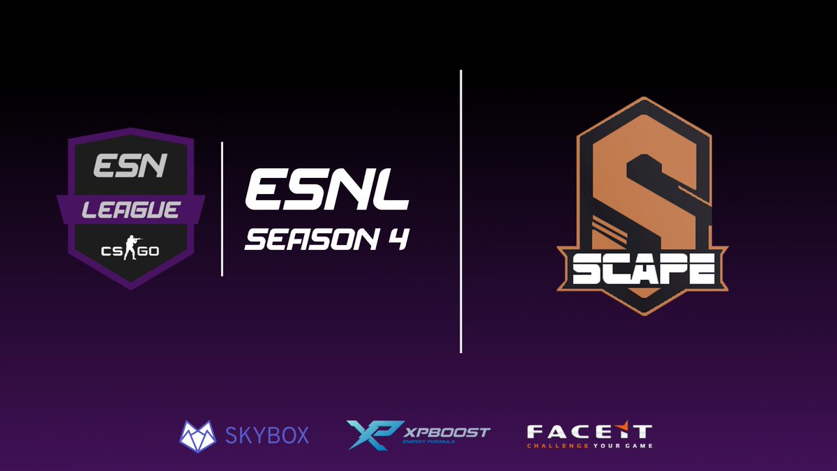 [#ESNL]

Welcome the Portugese team, <a href="/ScapeEsports/">Scape Esports</a>, to ESNL Season 4!

Signups📝 - esngg.com/s4-signup

#ESN #CSGO