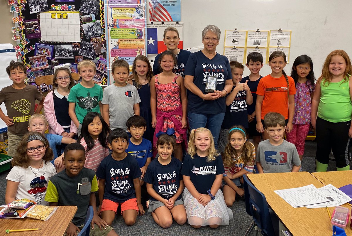 My class was so happy to watch Ms. Lou receive her award! <a href="/PowellCISD/">Powell Elementary, Conroe ISD</a>