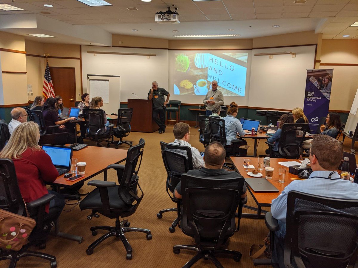 PoweredByWSI's tweet photo. Wrapping up #GSBSMS19 with final words from Jack Hubbard and Tom Hershberger. What a great group of #BankMarketers no able to return back to their institutions with lots of ideas (and new friendships). https://t.co/2QnTddluuN