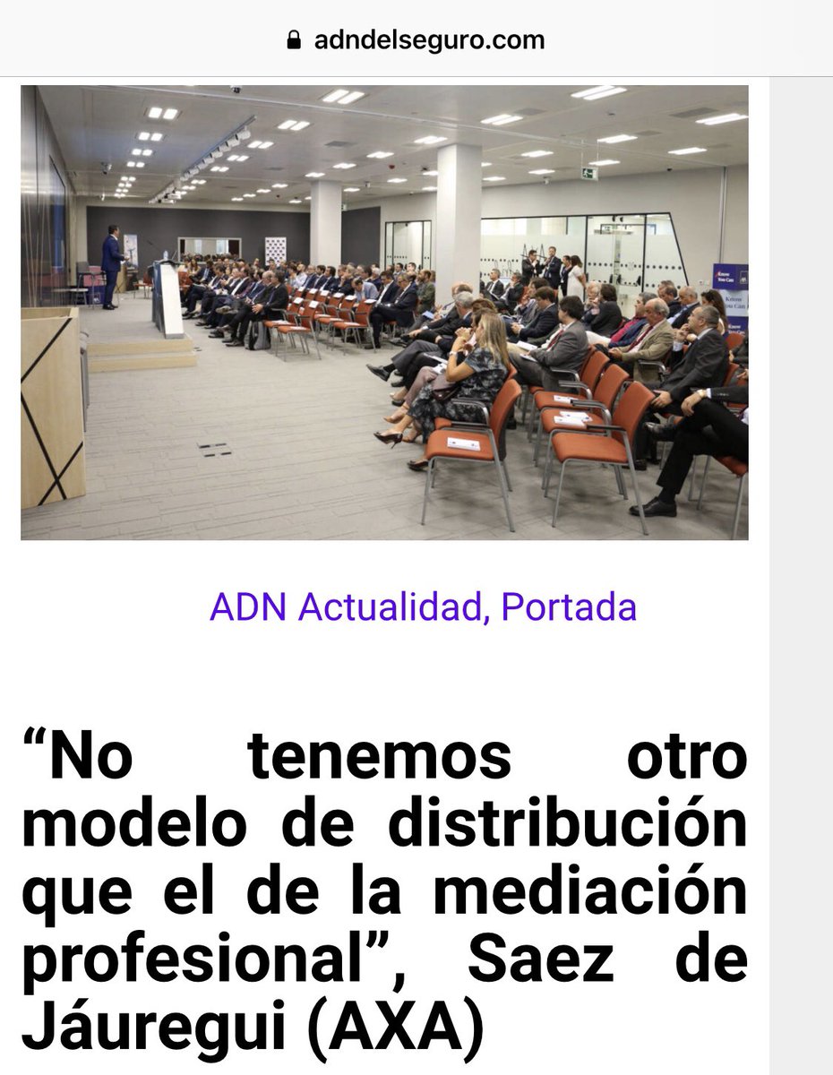 LSaezJauregui's tweet photo. 📣 @AXASegurosEs: 
“No tenemos otro modelo de distribución que el de la mediación profesional”
👏🏼👏🏼👏🏼👏🏼👏🏼

Léelo aquí:
https://t.co/AXApHXZToq https://t.co/t0YQacxHFB