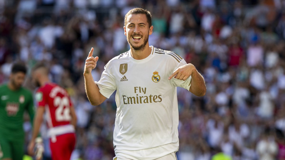 LaLiga's tweet photo. 5 de octubre de 2019. 🗓

💜RECUERDA ESTA FECHA: ¡El día del primer gol de @hazardeden10 con el @realmadrid en #LaLigaSantander! 

#RealMadridGranada https://t.co/FClEebYrbo