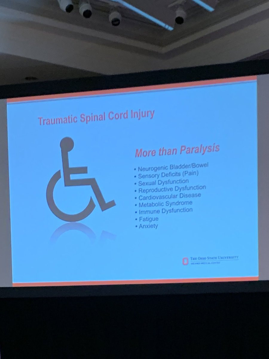 eperlste's tweet photo. Next up @PhiPop (Ohio State): The gut microbiome and spinal cord injury/#SCI. #Working2Walk19 https://t.co/vsBjQ5y5R8