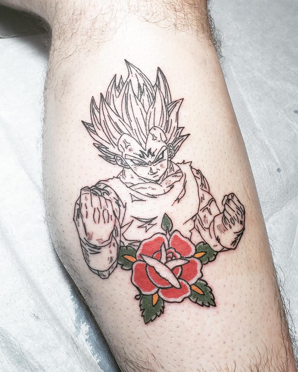 Vegeta tattoo by Gustavo Takazone