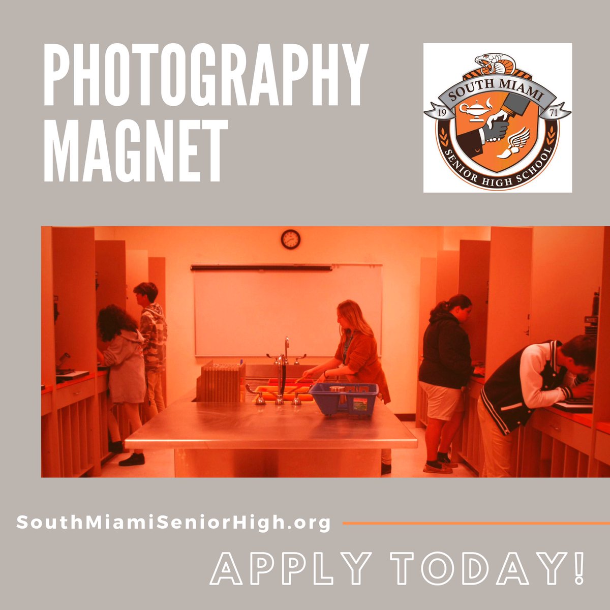 Now is your chance to join South Miami Senior High’s award-winning Magnet Photography Program. Visit yourchoicemiami.org between Oct.1 and Jan. 15 to apply!  #YourChoiceMiami #AcceleratingExcellence2020 @miamischools @miamimagnets