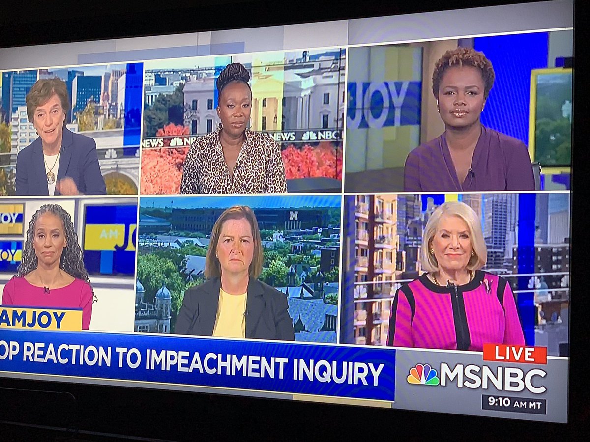 MissChingonaCA's tweet image. Y’all. @amjoyshow is rocking an all-female panel for a #TrumpImpeachment discussion and I 👏🏼 AM 👏🏼 HERE 👏🏼 FOR 👏🏼 IT. #Ukraine #WhereMyGirlsAt #QuidProQuo