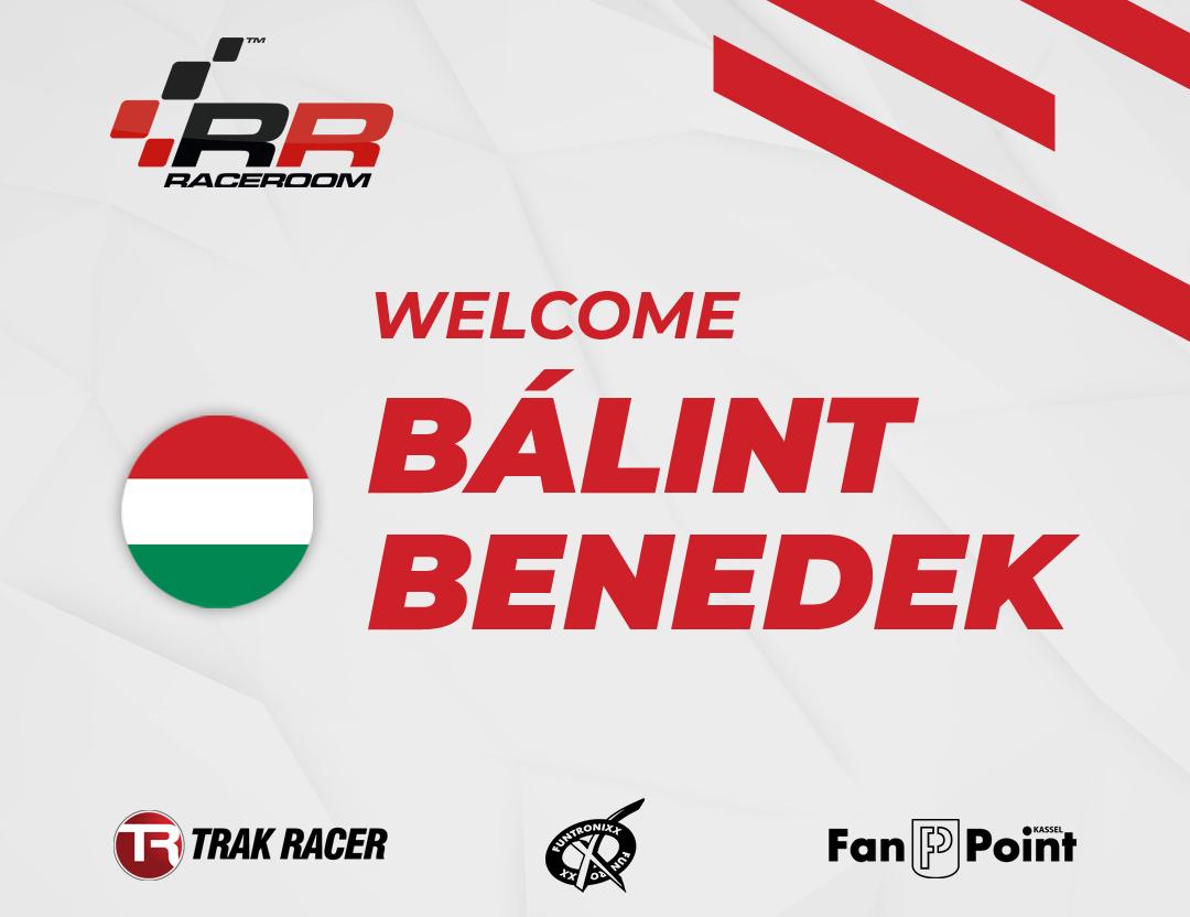 Welcome to the team, 🇭🇺 Bálint Benedek! 

With Bálint we finally announce our first <a href="/raceroom/">RaceRoom</a> eSports driver for the upcoming seasons. More information about our RaceRoom line up will follow soon. 🙌
