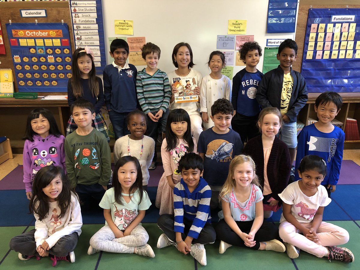 1BFirstGrade's tweet photo. Secret Reader and learning about Bee-bim Bop &amp; how to use chopsticks! https://t.co/wOI6JGSoXr