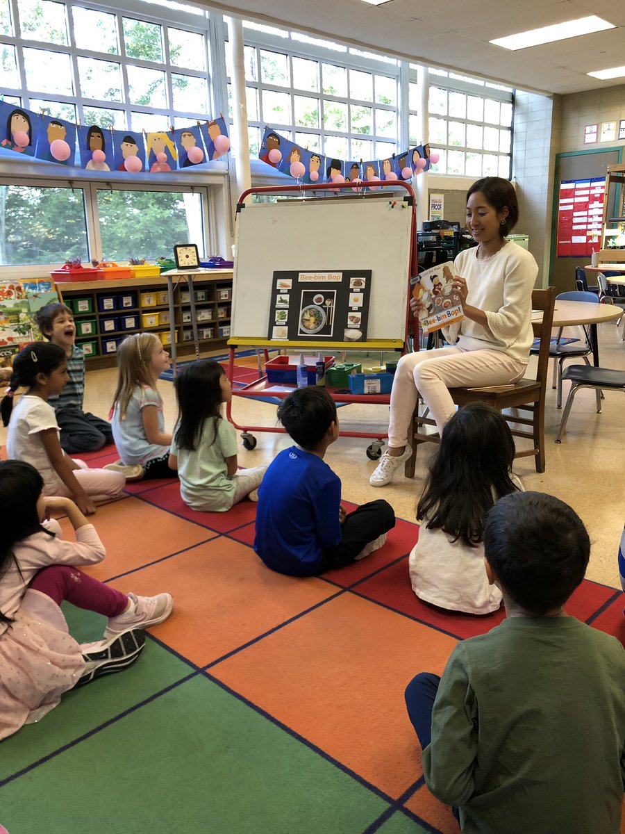 1BFirstGrade's tweet photo. Secret Reader and learning about Bee-bim Bop &amp; how to use chopsticks! https://t.co/wOI6JGSoXr
