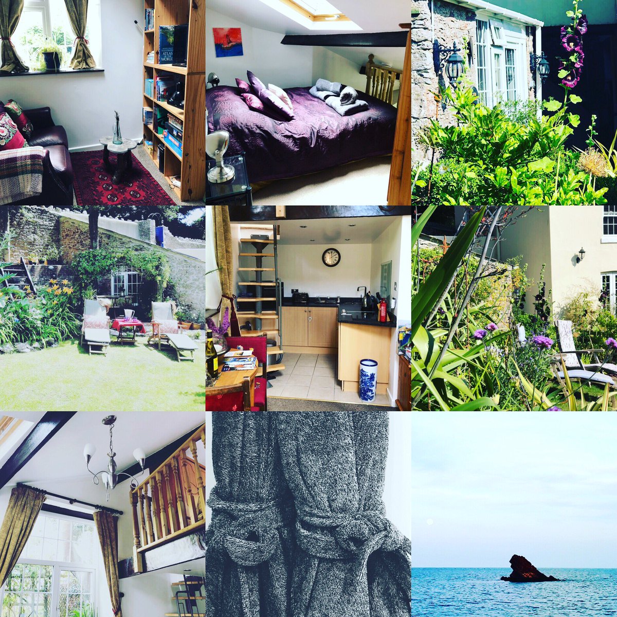 Devon Coast break? Windchimes is a quirky cottage for two. Set gite style in fab gardens  nr  Wellswood Village, Torquay, it’s a leisurely stroll to harbour/beach #visitdevon #travel #devon #cottage #sea #Torquay #guardiantravel #ifootpath #airbnb #honeymoon