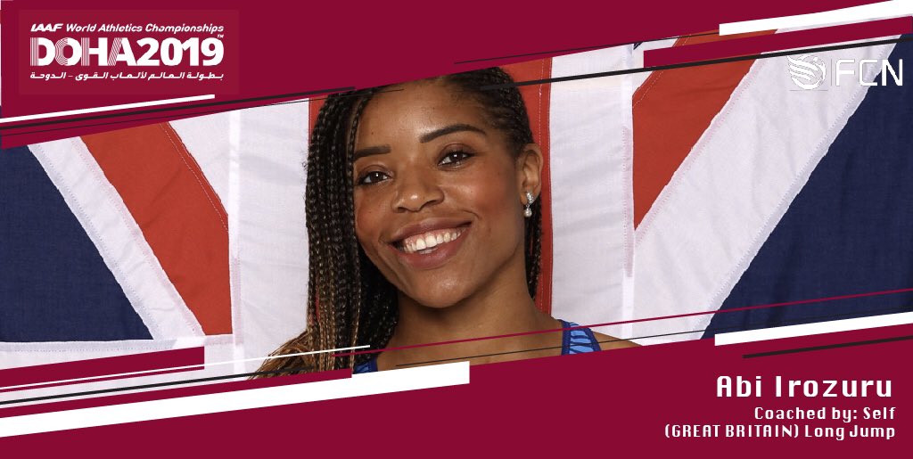 FemaleCN's tweet photo. Today is a special day for FCN team member Abi Irozuru as she takes to the #WorldAthleticsChampions Long Jump Qualifiers at 17:50 local time Doha!

#excited #goabi #teamabi #longjump https://t.co/s1XYAW2Lp7