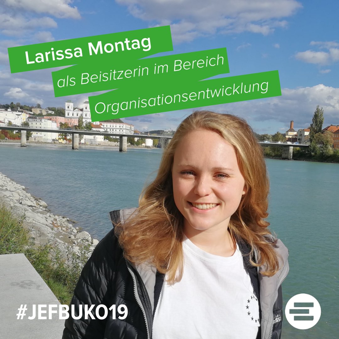 Wir freuen uns schon auf nächstes Wochenende! Denn es ist Zeit für den #JEFBuKo19! Das heißt: viele neue Ideen und motivierte JEFer*innen. 🇪🇺💚 Für verschiedene Posten kandidieren @larasosapopovic , Emmeline &amp; <a href="/larissa_montag/">Larissa Kühn</a> (1)