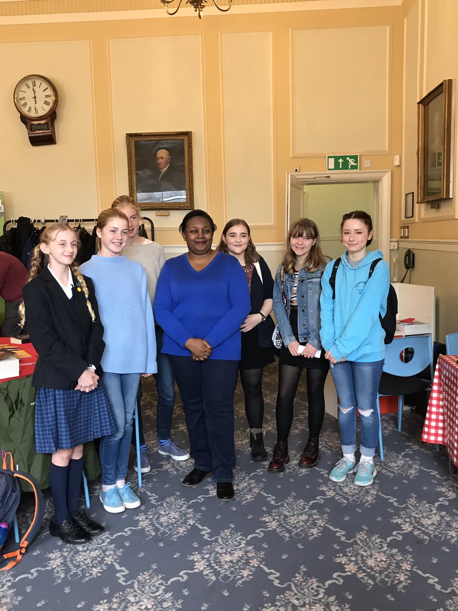 RoyalHighBath's tweet photo. What a great opportunity for lucky #RHSB LitLunch members and @malorieblackman superfans meeting the author in the green room before listening to her talk at @bathkidslitfest. #Crossfire @PenguinUKBooks https://t.co/MGkGhAdSvU