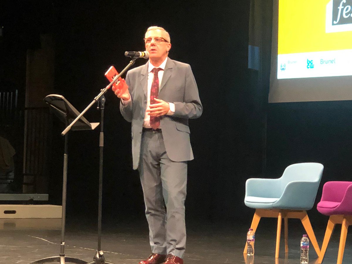 HillingdonLit's tweet photo. Some highlights from Day 1 of the Hillingdon Literary Festival!

Daljit Nagra interviewed Ben Okri about his work last night, and we were treated to some spoken word poetry by some of our Creative Writing students from Brunel University.

Join at at 1pm for Day 2 of #HiLF 2019 https://t.co/0CRjjC4RJ7