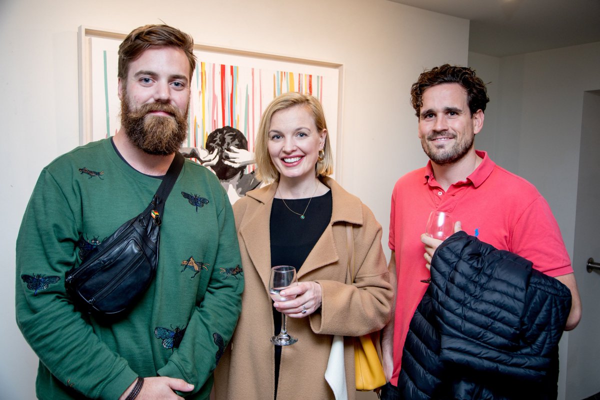 ArtbyDuda's tweet photo. Big love &amp;  thanks to every one of you who came down on Thursday night ⚡️⚡️⚡️‘No Strings’ runs until 26th October @solartireland D’Olier St. Open 10.30am-5.30pm most days. #artbyduda #nostrings #soloshow https://t.co/Cxektf1ScX