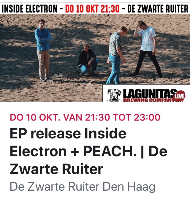 matthijsjanssen's tweet photo. Donderdag is het de tiende oktober en de eerste EP release van Inside Electron. In de @ZwarteRuiterDH op de @GroteMarkt dat is! #DenHaag #beatstad #nogsteeds Luister hier alvast:
https://t.co/3b9e0Ag01s⦠@DenHaagFM @DenHaagFMnieuws @Justinverkijk https://t.co/Jnx6Ca5TIr