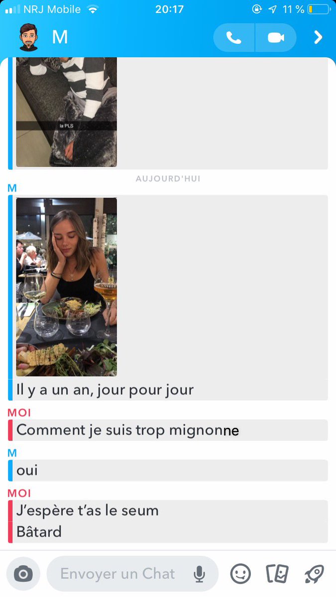 lenalabilloy14's tweet photo. Le mémorise snap avec les ex c’est drôle https://t.co/amErcMEozi