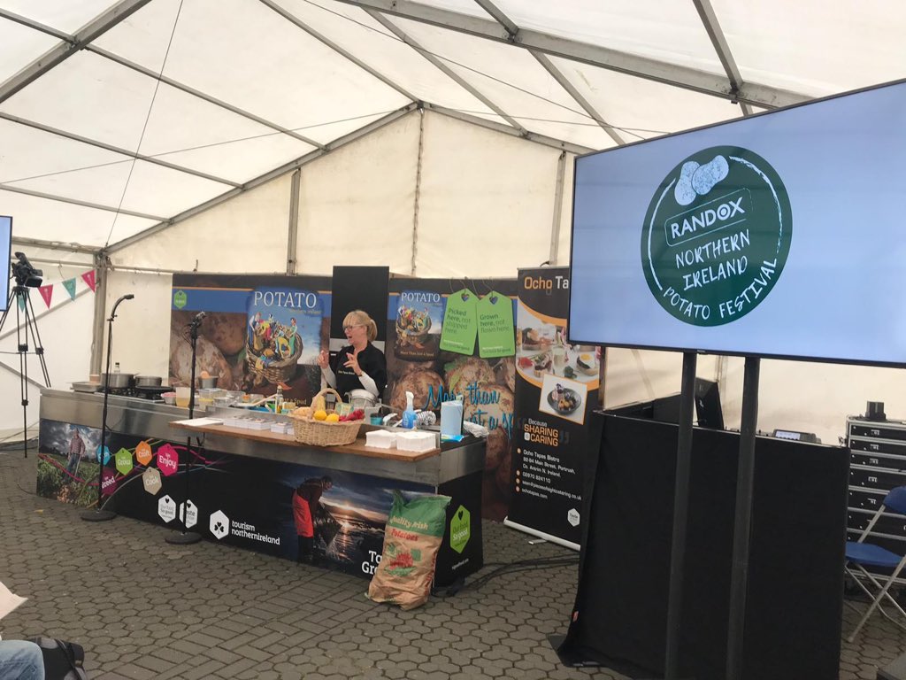 What a great morning it’s been at the <a href="/PotatoFestNI/">Randox NI Potato Festival</a> 🥔

We’re here until 5 so there’s still time to pop by 👌🏻

<a href="/MightyNotHumble/">The Mighty Spud</a> @CCAGTourismTeam #TastetheIsland