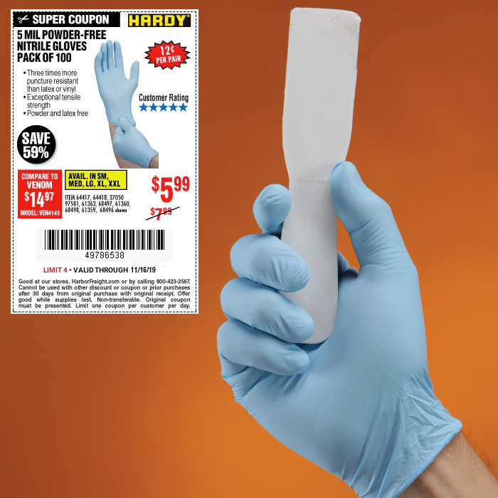 Vinyl Gloves Coupon Rubber Gloves At Harbor Freight Mil Nitrile