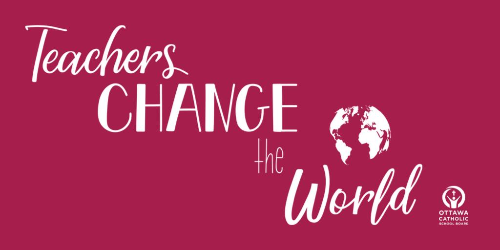 OttCatholicSB's tweet photo. Which teacher changed your world? Share with us as we celebrate #WorldTeacherDay #ocsbBeCommunity https://t.co/VYPOhelKNa