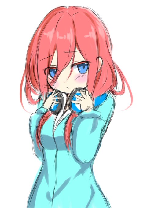 のろいぬさんがTwitterに投稿した中野三玖(五等分の花嫁)のイラスト。