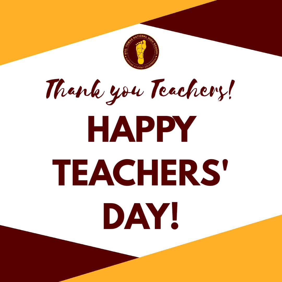 ssgtomasians's tweet photo. To all the teachers! Thank you and Happy Teachers Dayβ€.
#WorldTeachersDay #STEP #SSGTomasians #SSGUpdates https://t.co/Q9Ao54m80V
