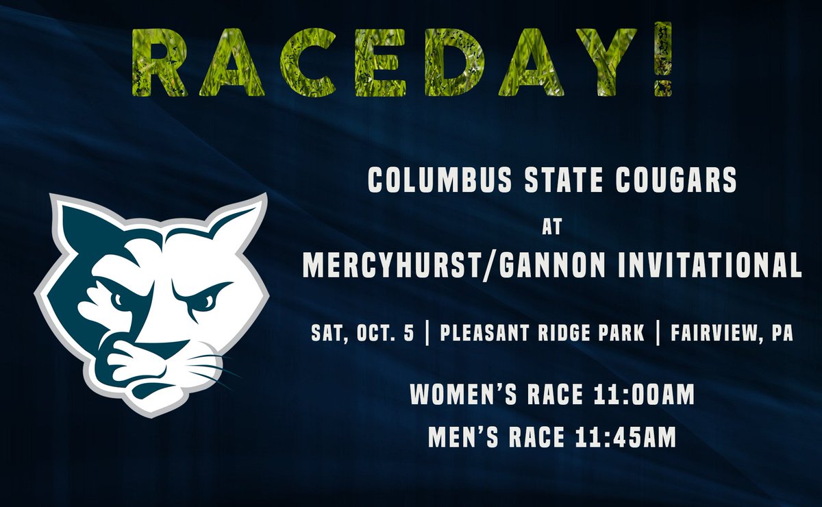 CSCC_Cougars's tweet photo. It's #RACEDAY for the men's and women's cross country team at the Mercyhurst/Gannon Invitational!
Let's Go Cougars!
#CStateXC #NJCAAXC https://t.co/NMomKPQ1v3