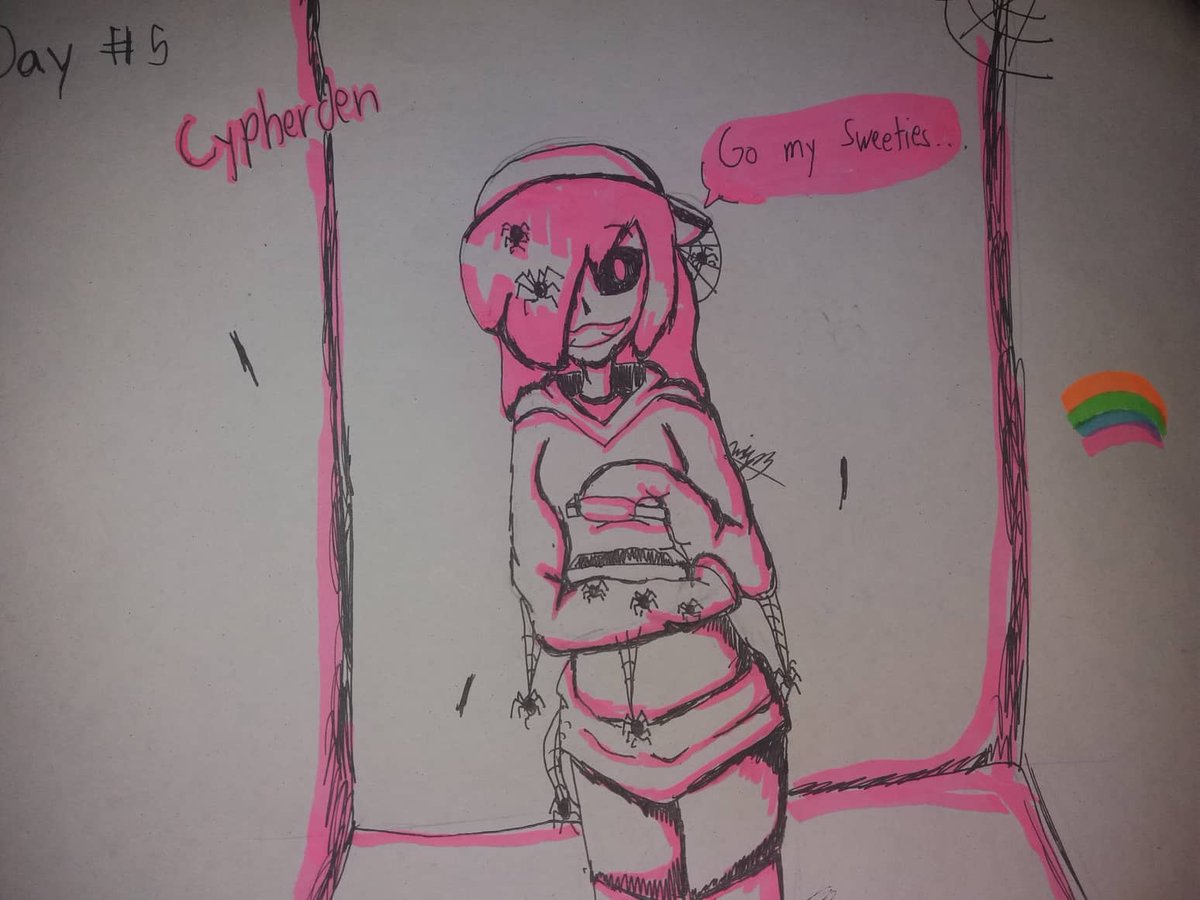 OwoWispy's tweet photo. Inktober day 5: Cypherden and her litte pets
@c used to have a box of spiders but I let them free because I feel kinda bad ;w;
#inktober #cypherden https://t.co/NO3wGRjFrb