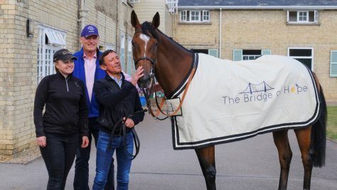 HopeInRacing's tweet photo. Proud and grateful to have Enable as a champion of The Bridge of Hope.
🤞We'll be cheering her on at Longchamp tomorrow.
#Arc #HopeInRacing https://t.co/xjG3ta9H6K