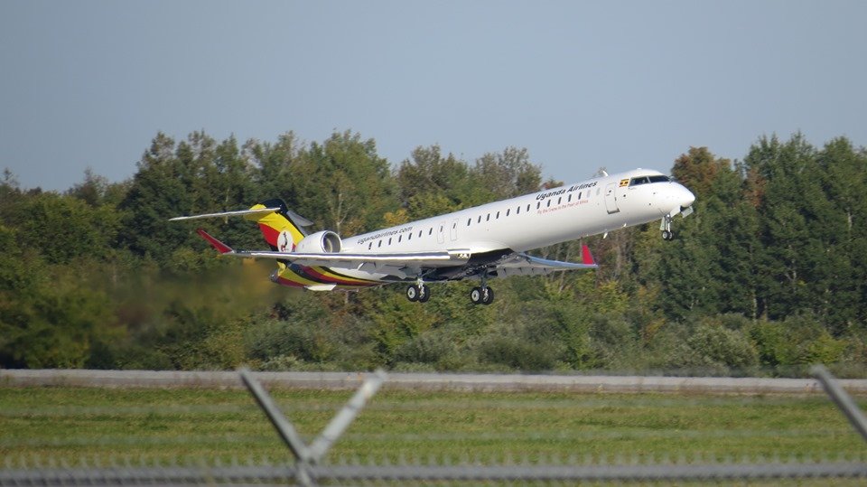mkainerugaba's tweet photo. Congratulations to @UG_Airlines for recently inaugurating the route to Bujumbura and with the addition of 2 more Bombardier CRJ900 aircraft opening routes to Addis Ababa, Kinshasa, Johannesburg, Lusaka, Djibouti and Zanzibar amongst others. #FlyUgandaAirlines https://t.co/WlpBJATThj