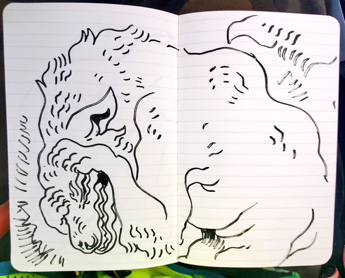 Doodles I did at work in a little moleskine my bf got me 