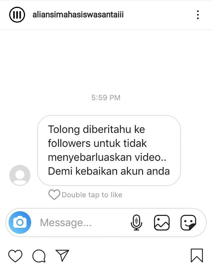 koalagemayy's tweet photo. Maaf videonya harus saya hapus karena dari instagram udah ada yang di ancam gaess. Emang aku ga diancam, tapi mungkin aku selanjutnya:( drpd urusannya panjang yakan:(
Cc instagram: @Aliansimahasiswasantaiii https://t.co/Y0HFb0DzGb