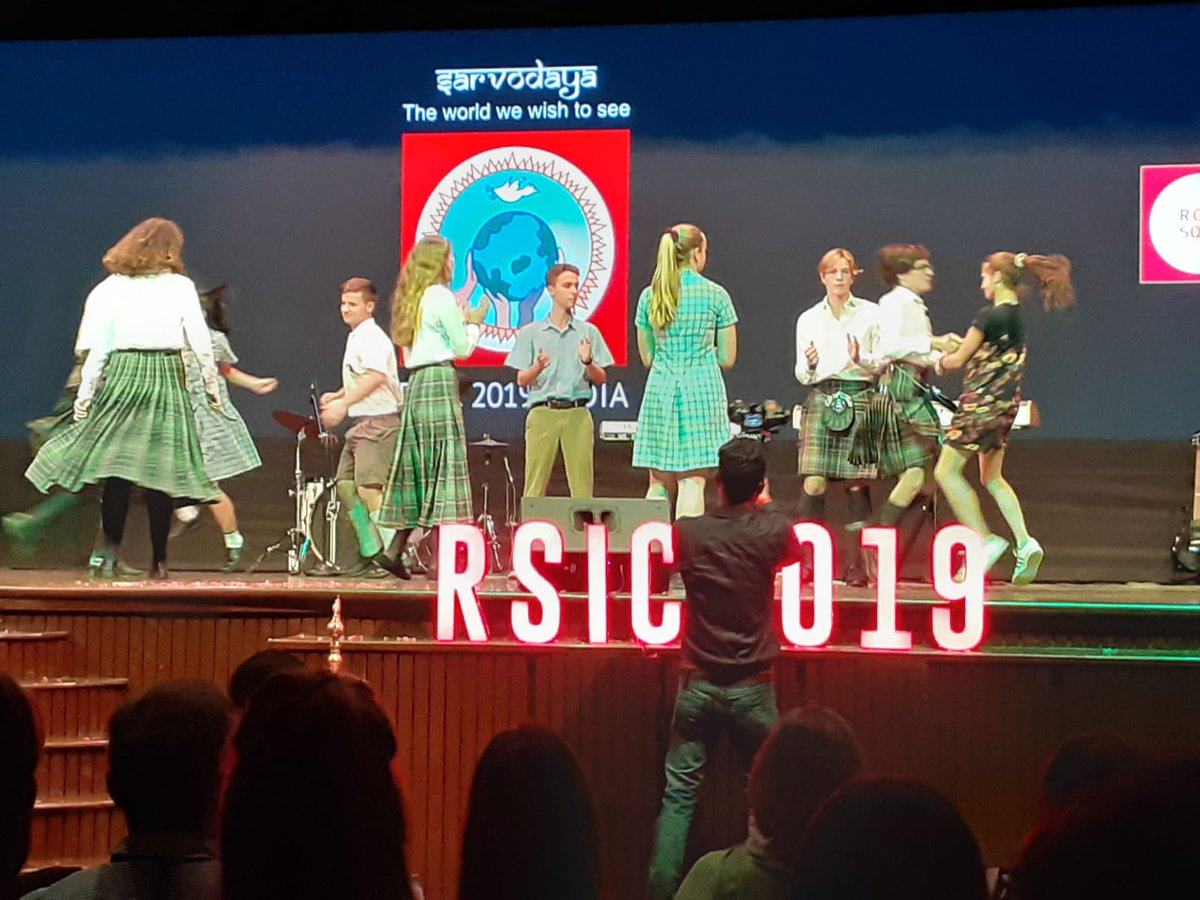 GstounChaplain's tweet photo. Lovely to see the @gordonstoun @r0undsquare delegates teaching other delegates of the #RSIC2019 how to Reel. Well done! #internationalism https://t.co/L8baDChBuR