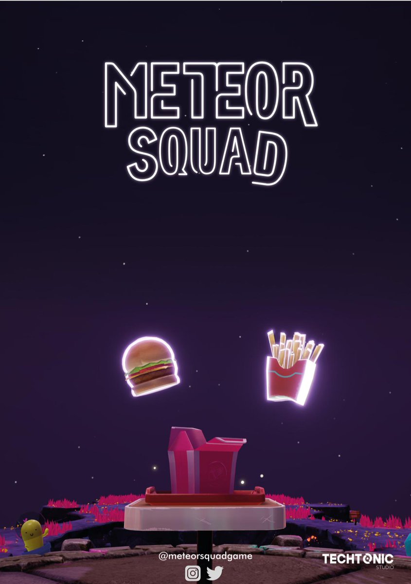 *HOY* a las 17:00 en nuestro stand de la #MGW19, podreis haceros con un póster oficial de #MeteorSquad. 

🤝 - Reúne a tu equipo 
🍟 - Consigue el MeteorMeal
🎁 - Disfruta de tu premio

P.D: si te haces una foto con el póster + lo subes a redes mencionándonos = doble de 🍔 pa ti