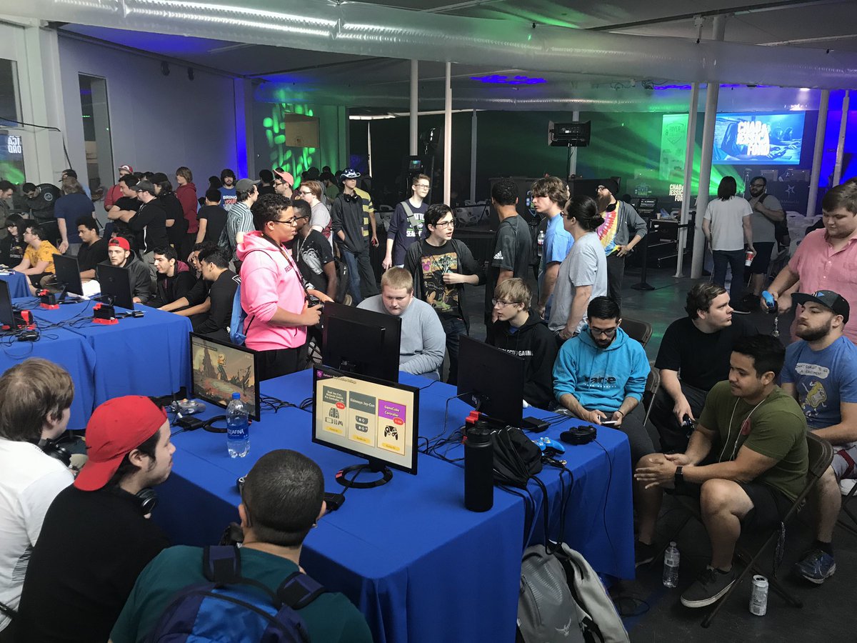 OKCU's tweet photo. The OCU eSports #RiverRumble tournament (presented by Chad &amp; Jessica Ford)! #eSports #SuperSmashBros #rocketleague https://t.co/xLYp5bKGhm
