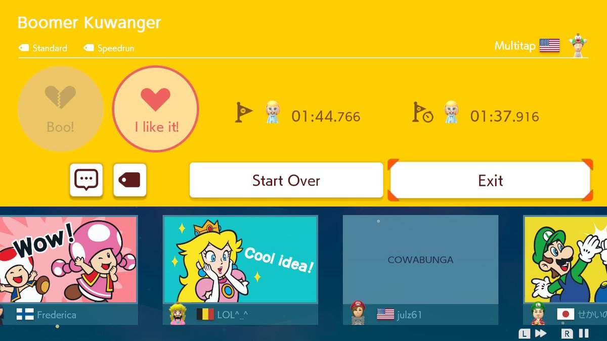 rocketnia's tweet photo. Got a new #Iceless record on @PizzaStart's Boomer Kuwanger course! #SuperMarioMaker2 #NintendoSwitch https://t.co/e8CTBp7zzO