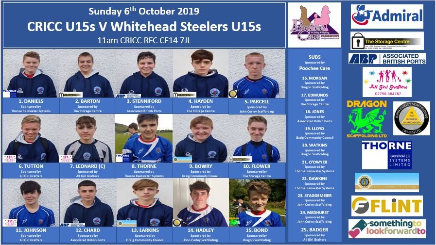 WSJRFCU15s's tweet photo. Your starting line up to face CRICC RFC U15s tomorrow.
#25ManSquad
#Still4MoreToCome
#HalfAGame
#UpTheEdds https://t.co/2ohgWCRDm4