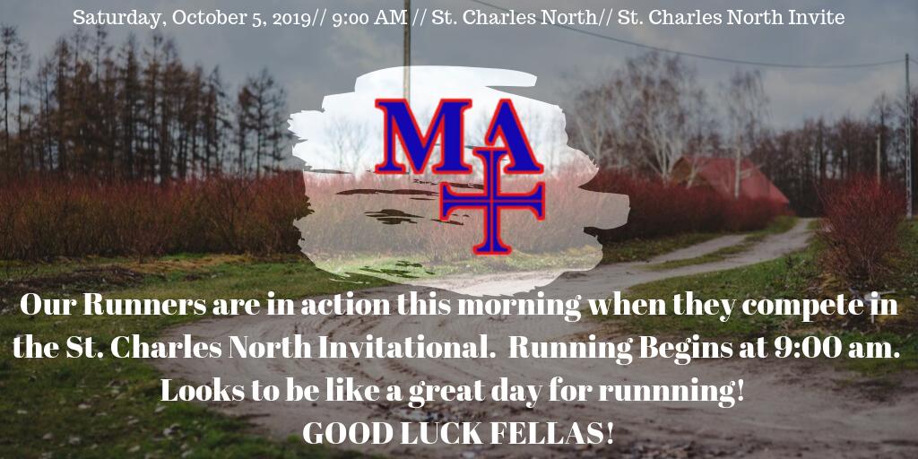 pchabura's tweet image. Good morning Cadets!  Get your coffee and head down to St. Charles to see our runners in action this morning!  They compete in the St. Charles North Invite!  Good luck fellas!  Looks like it's going to be a pretty morning! @MarmionAD