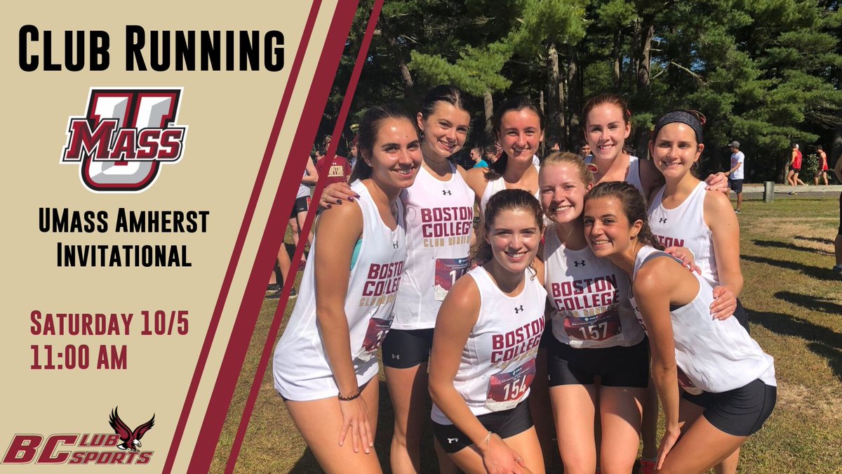 Club Running is over in Amherst today for the UMass Amherst Invitational! This is a NIRCA qualifying cross-country event. We hope you continue your strong start to the season! <a href="/BcRunning/">BC Club Running</a> #WeAreBC #GoEagles