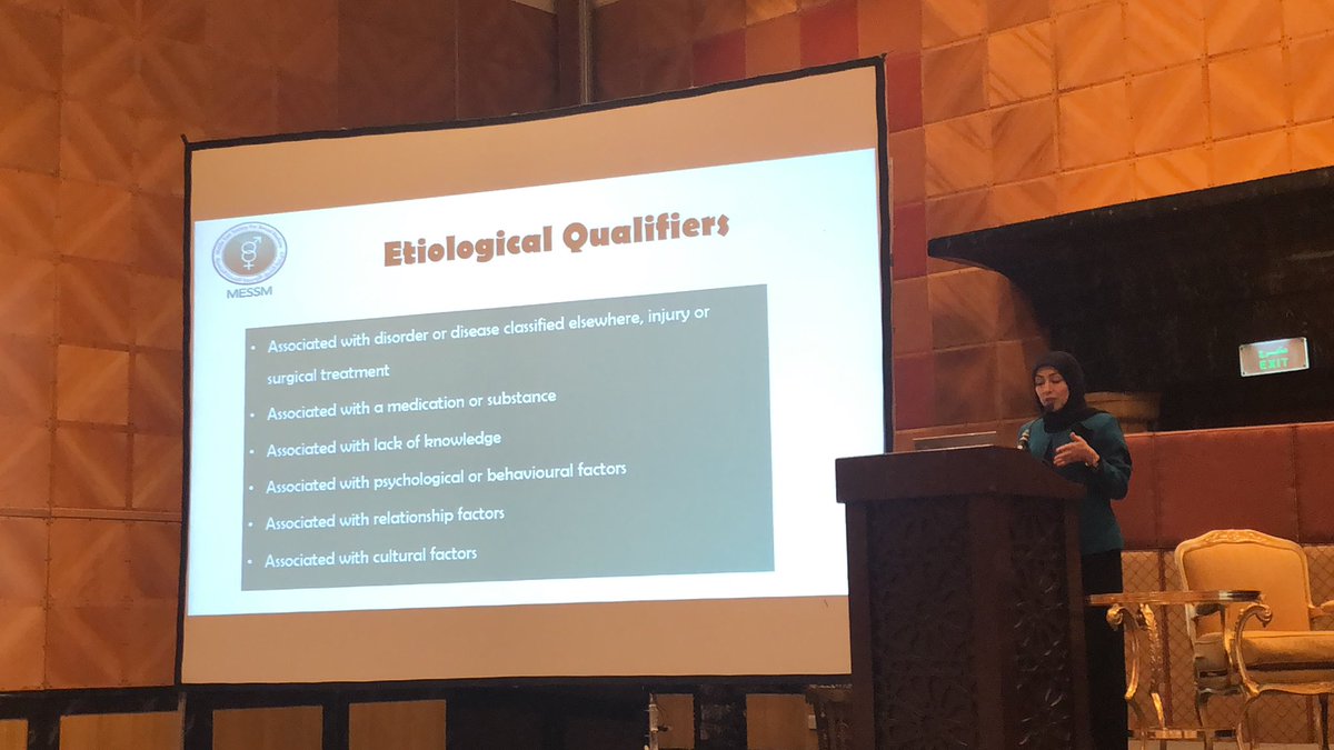 sexmedjournals's tweet photo. Etiological qualifiers is a new addition to the ICD11 that allows a integrated approach of sexual dysfunction #messm2019 @MeSexualHealth https://t.co/cqDJknPnS1