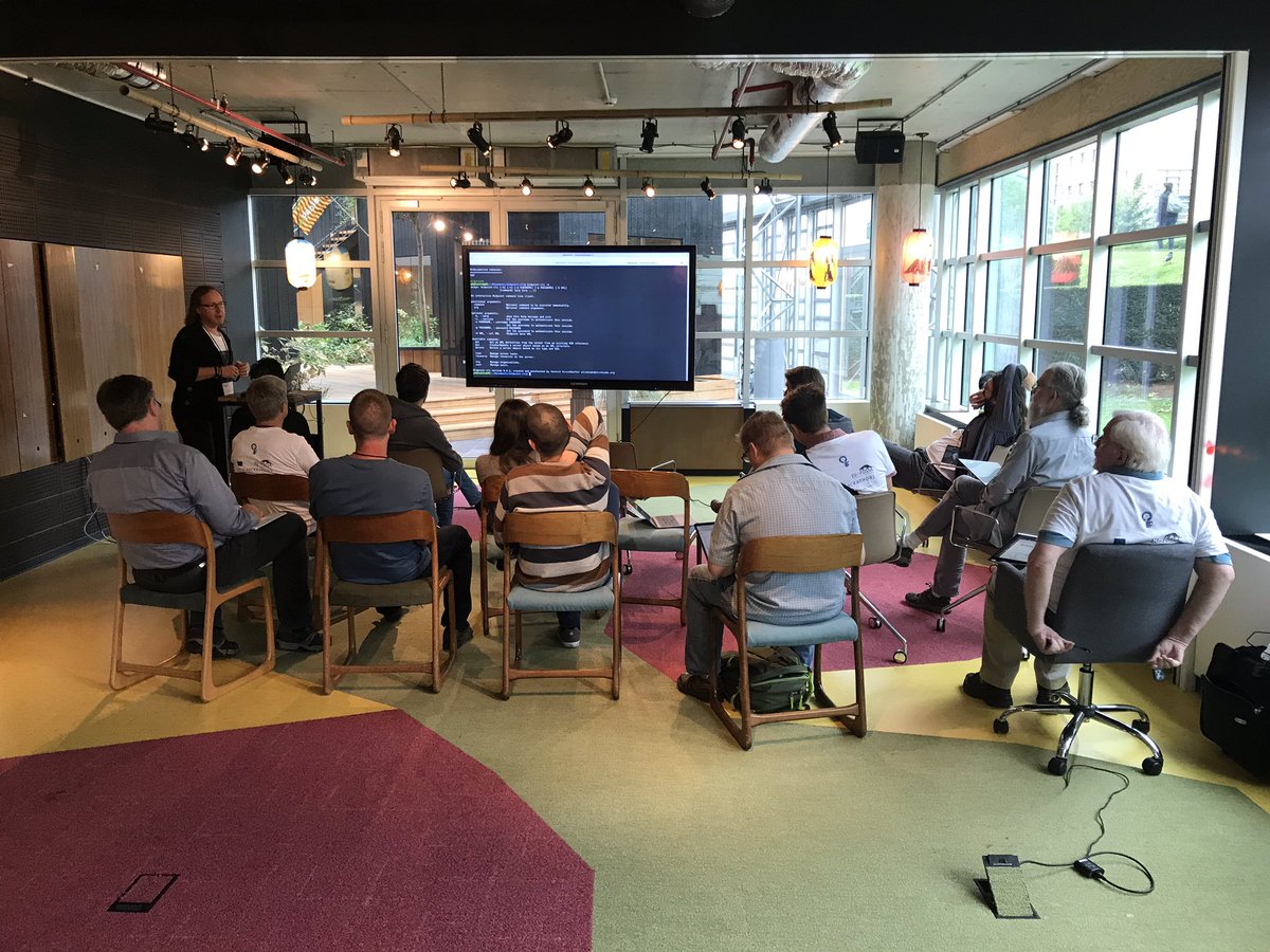 Evolveum's tweet photo. midPoint-cli demo in progress @EU_DIGIT hackathon. Thank you @kirschhoffer for the contribution. #FOSSAhackathons https://t.co/WDa3T3AWv2