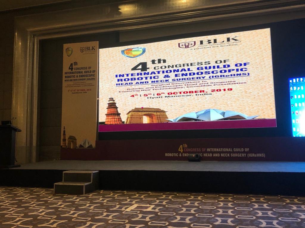 At the International Guild of Robotic and Endoscopic Head and Neck Surgery. Speaking with Professors Luiz Kowalski, Enver Ofer, Yoon Woo Koh, Kyung Tae and Alok Takar in Gurgaon, India.
#Roboticsurgery #ENTSurgery #IGReEHNS